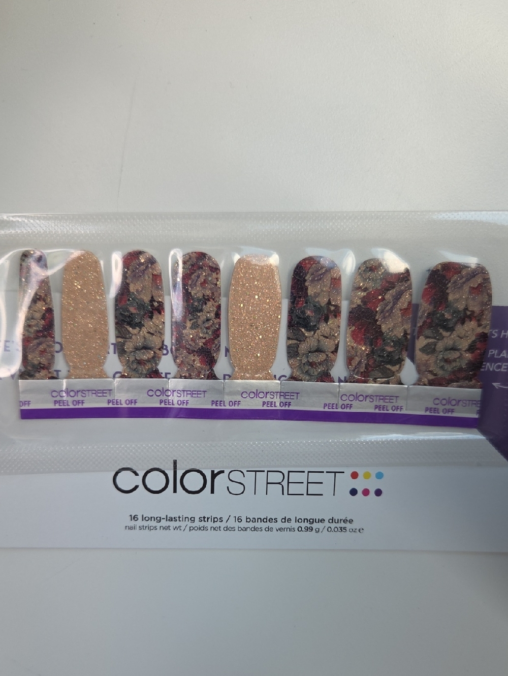 Color Street Subscription Box Nail Strips - Floral Tiara